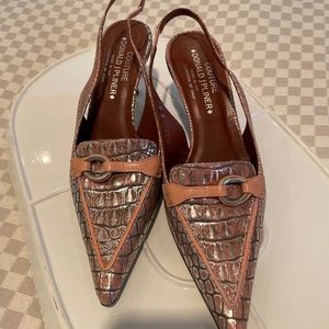 LIKE NEW COUTURE DONALD PLINER 8M Crock Dress Shoe